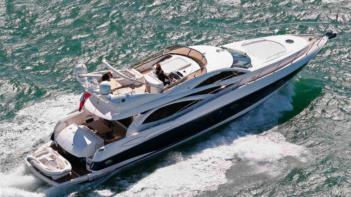 Арнеда яхты Sunseeker 64 с флайбриджем в Дубае, ОАЭ